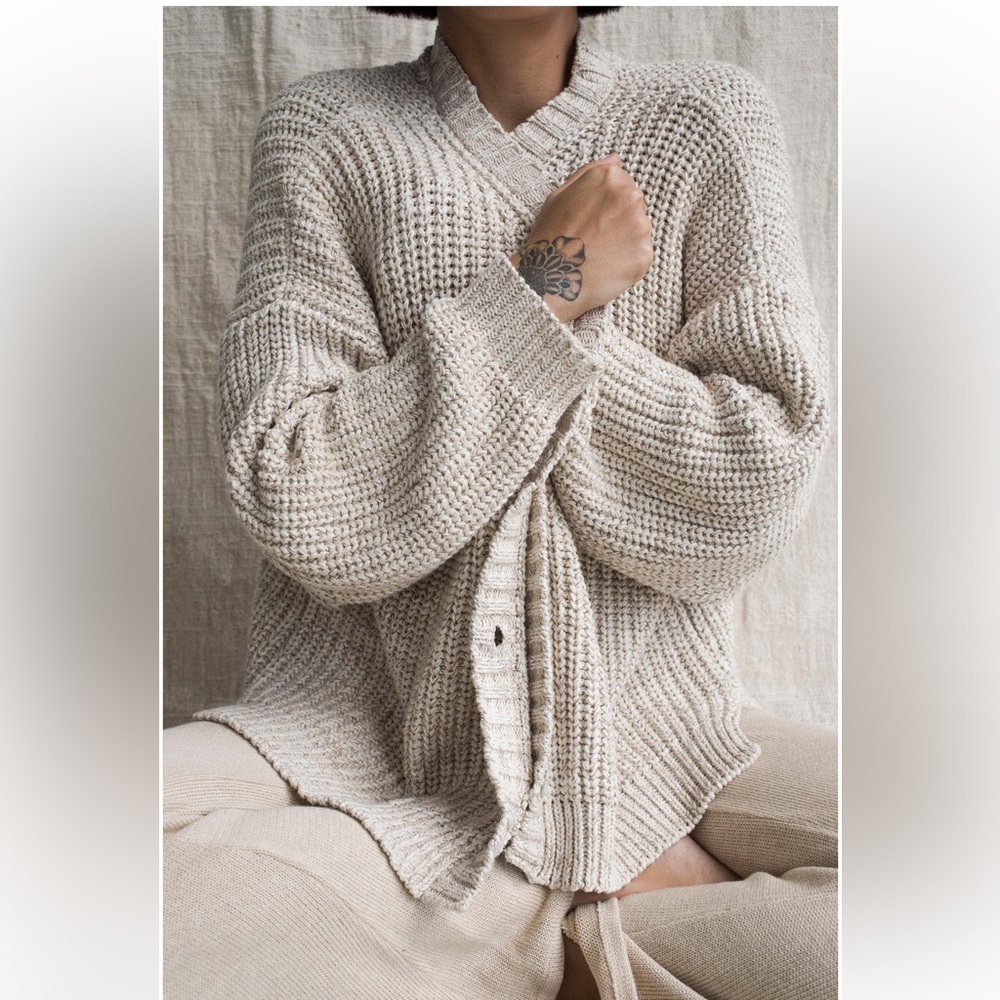 Indigo Luna Helga Cardigan in Oat